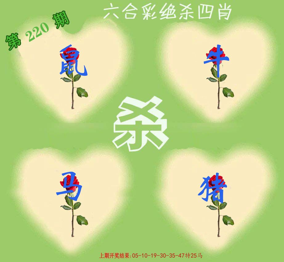 绝杀四肖 第220期