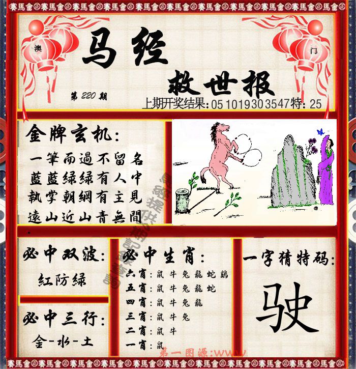 马经救世报 第220期