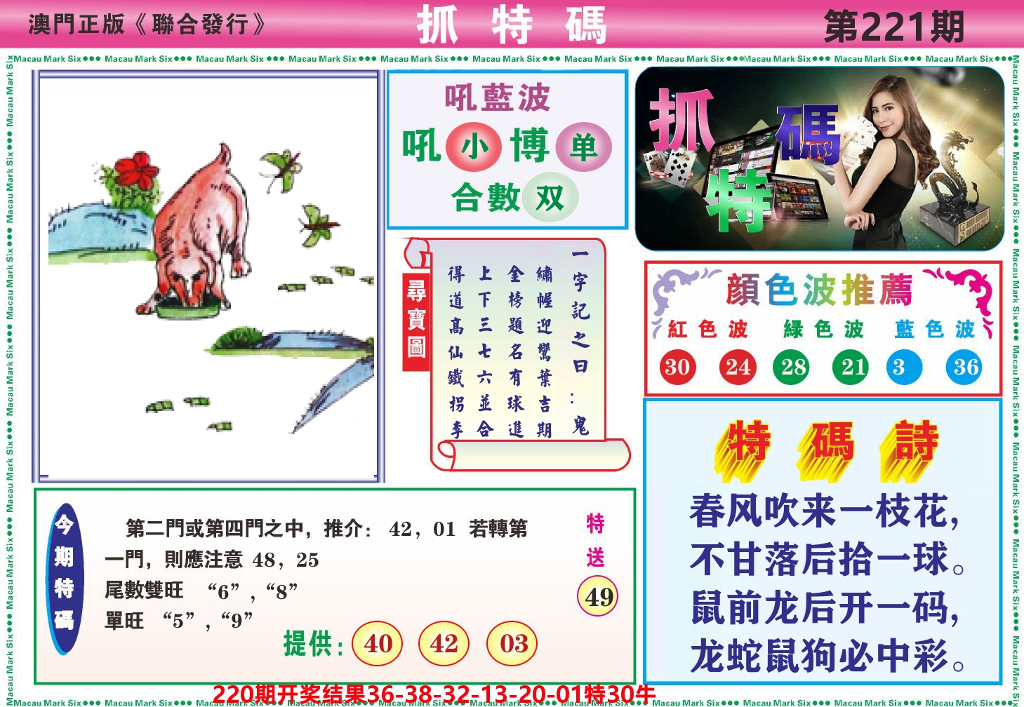 澳门抓特码A 第221期