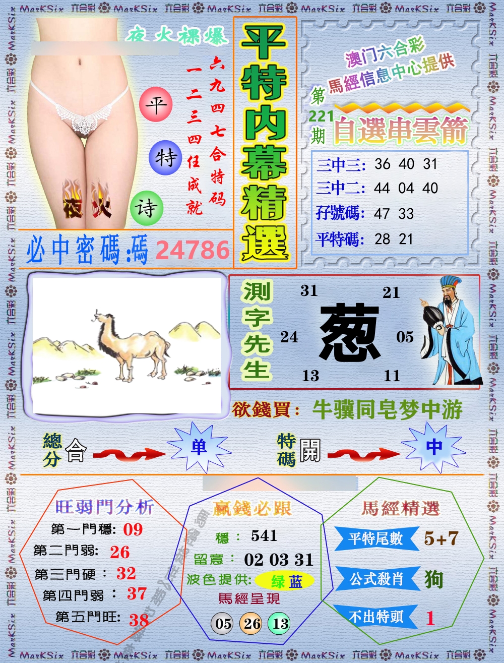 平特内幕精选 第221期