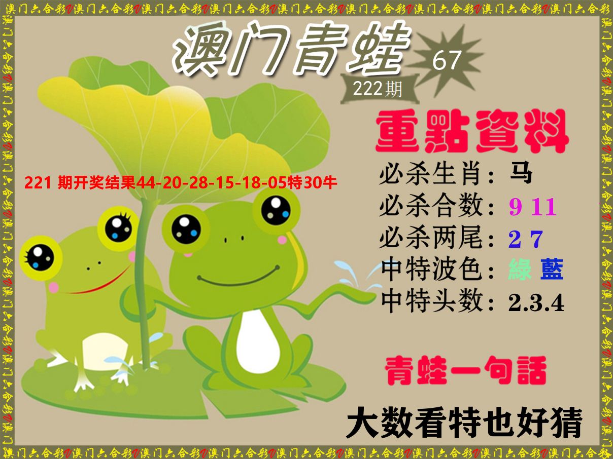 青蛙系列67 第222期