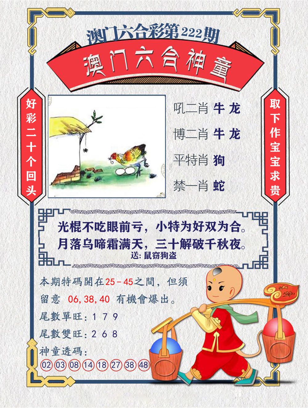 六合神童 第222期