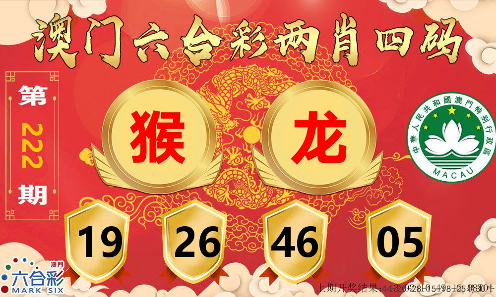 澳门两肖四码 第222期