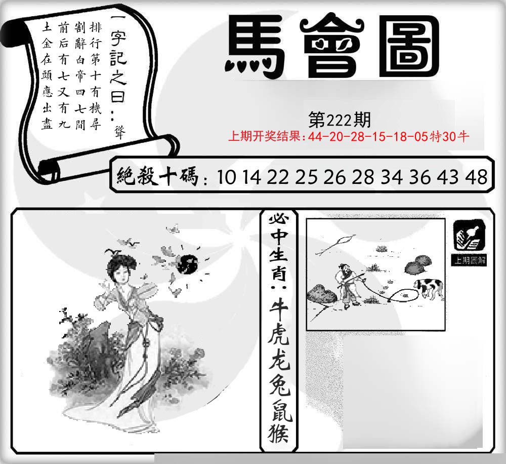 马会图 第222期
