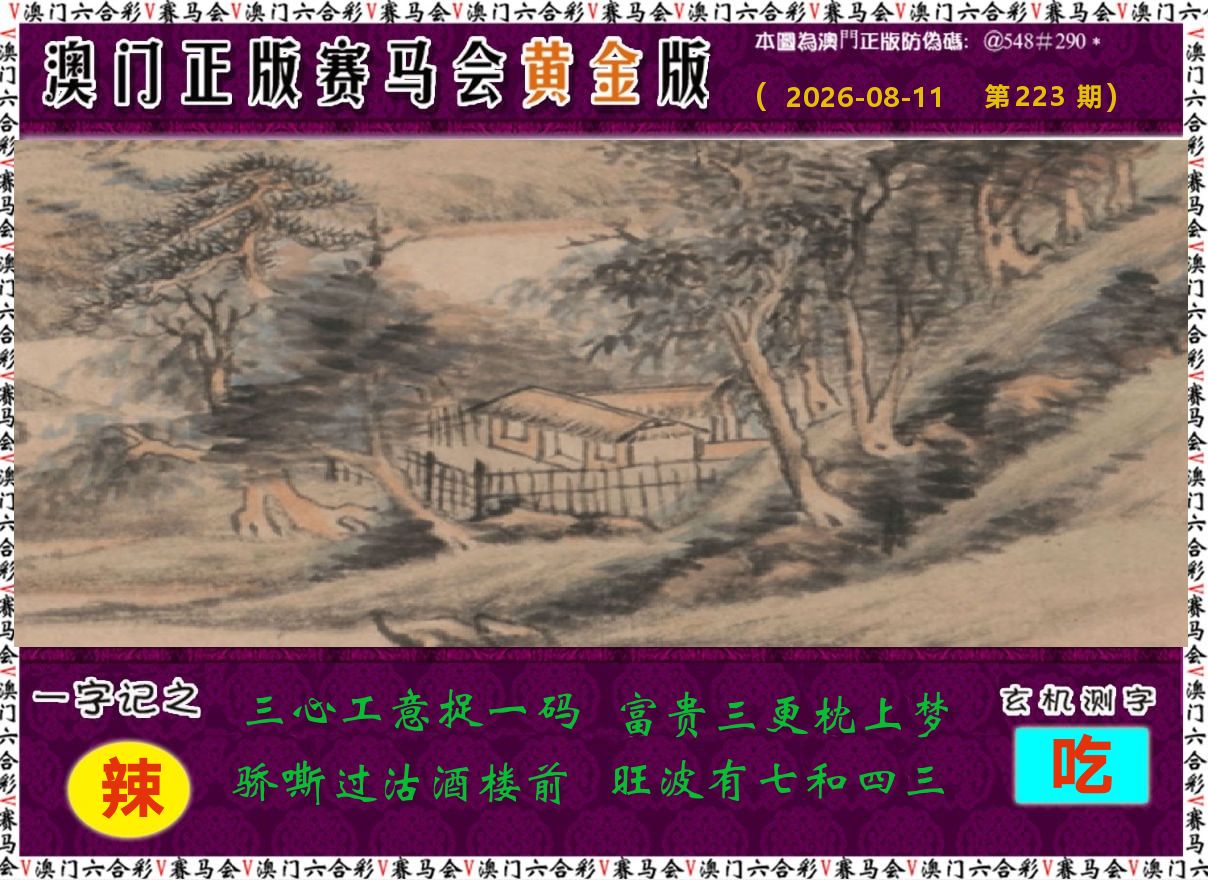 赛马会黄金版 第223期