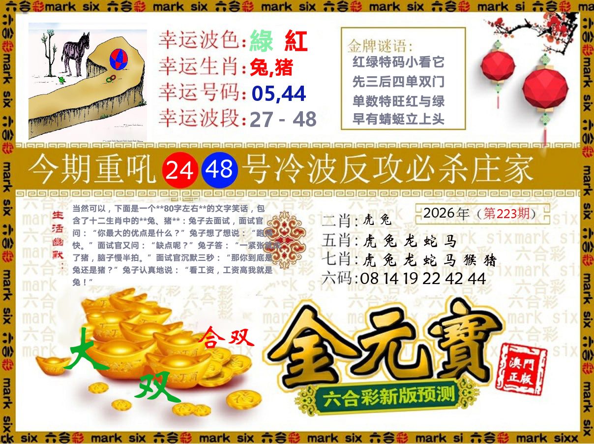 金元宝 第223期