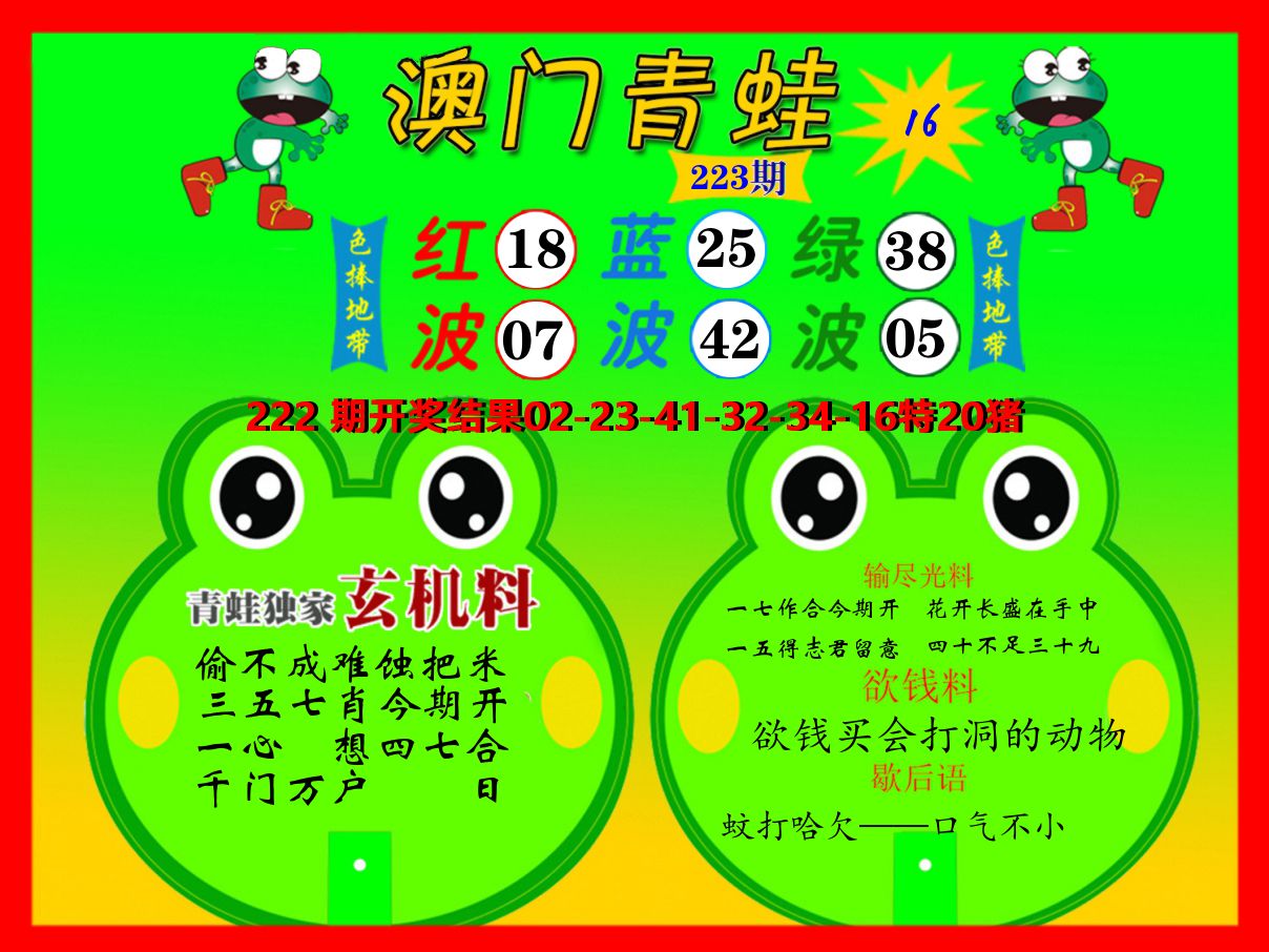 青蛙系列16 第223期