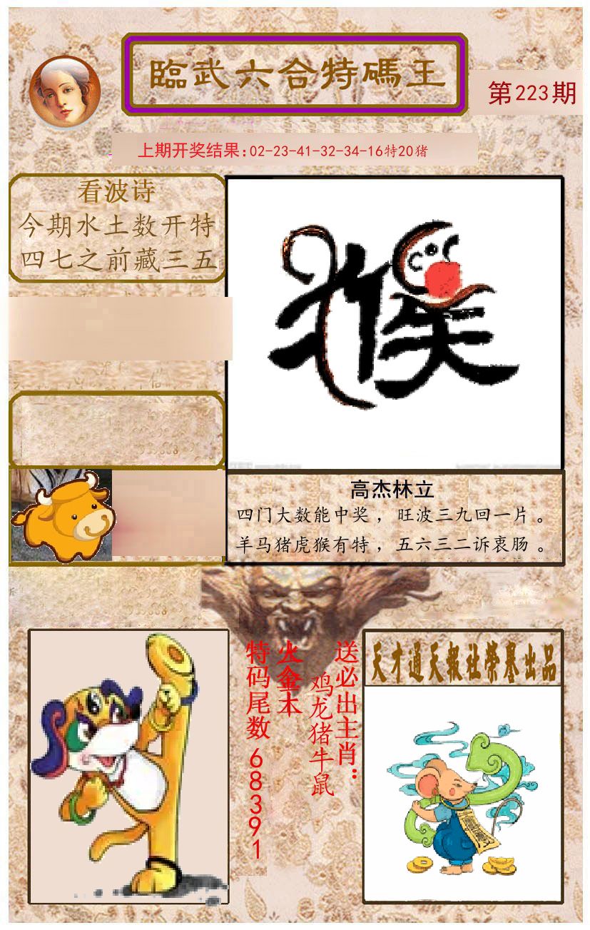臨武六合特码王 第223期