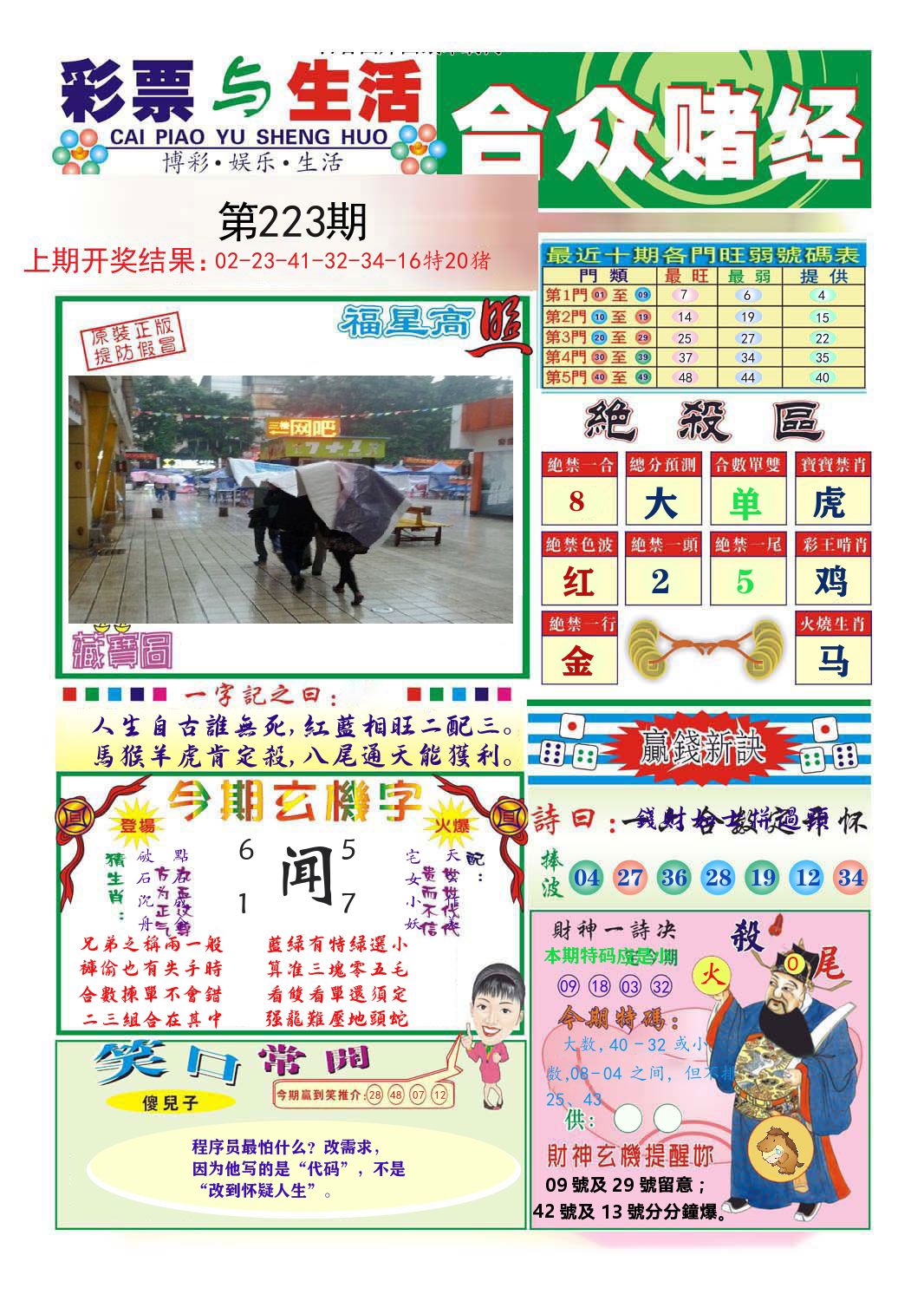 合众赌经 第223期