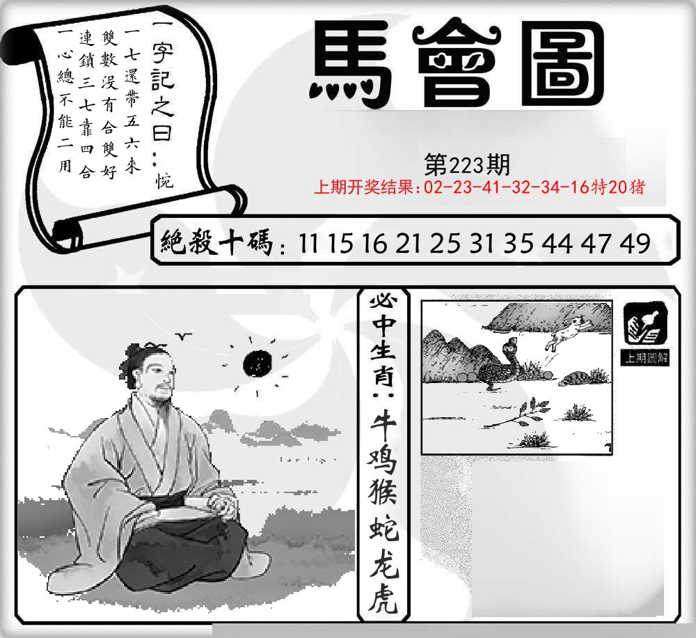 马会图 第223期