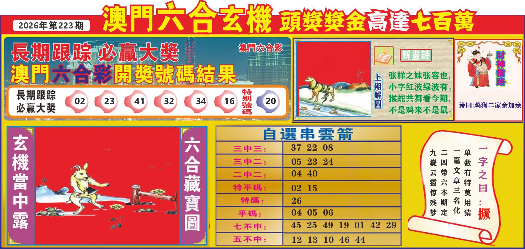 七星彩图C 第223期