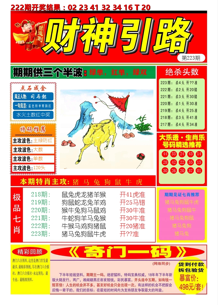 财神引路 第223期