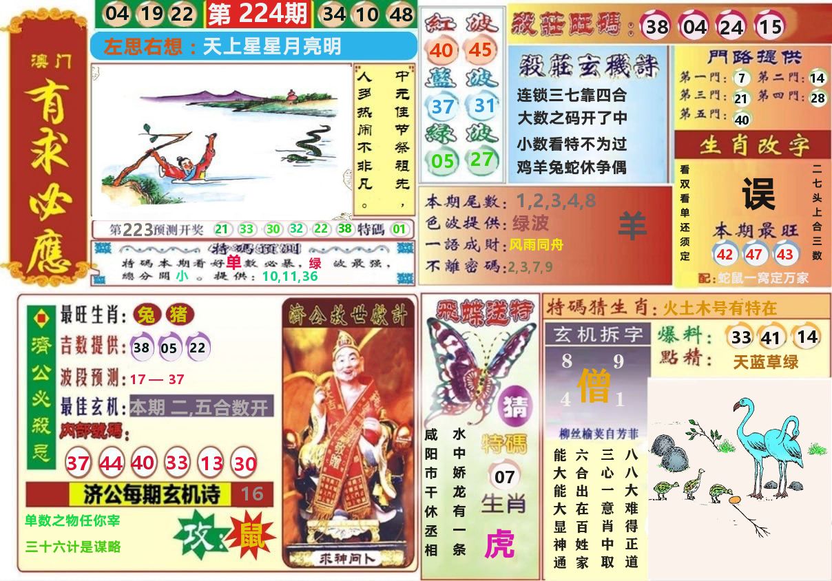澳门有求必应 第224期