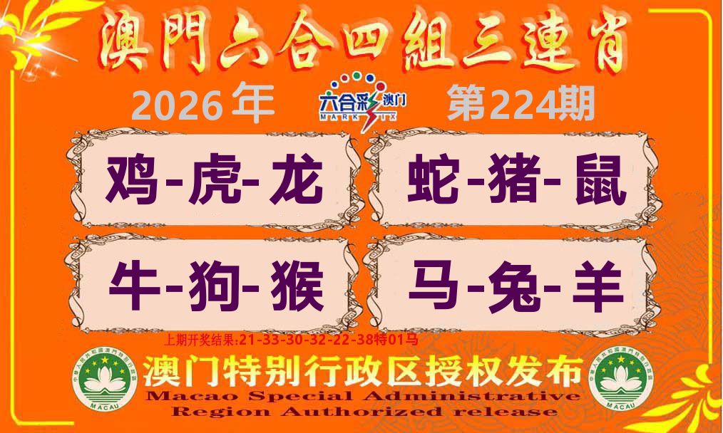 六合三连肖 第224期