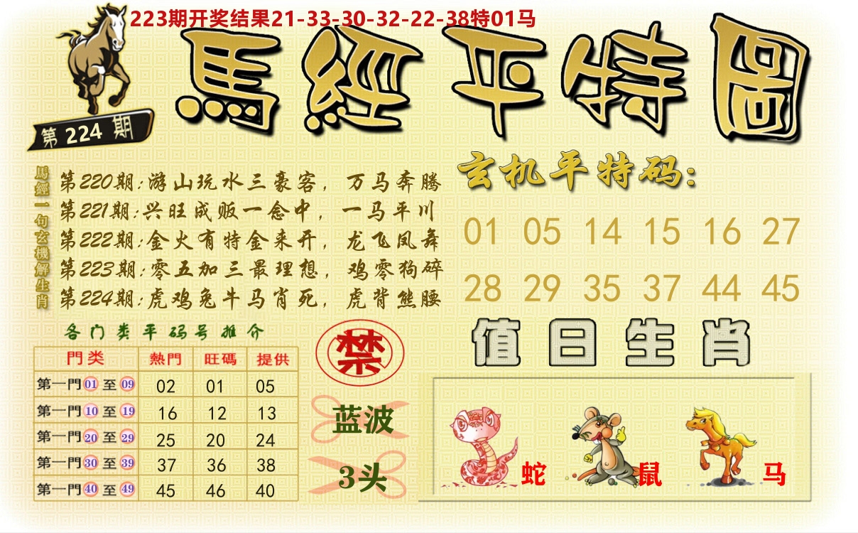 澳门平特图 第224期