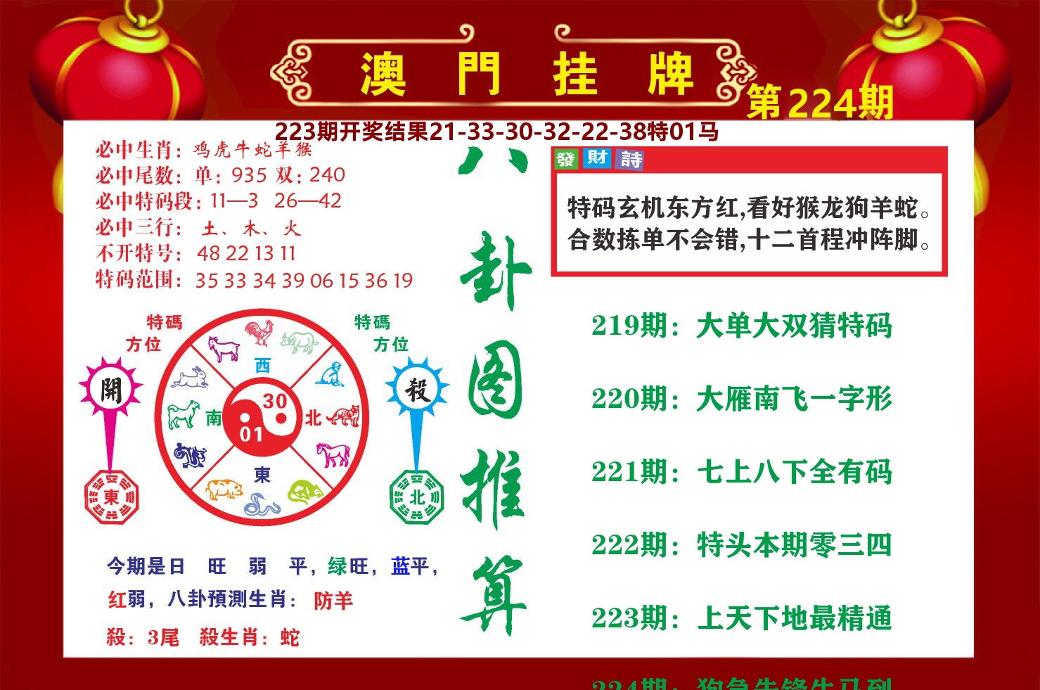 粤彩联盟B 第224期