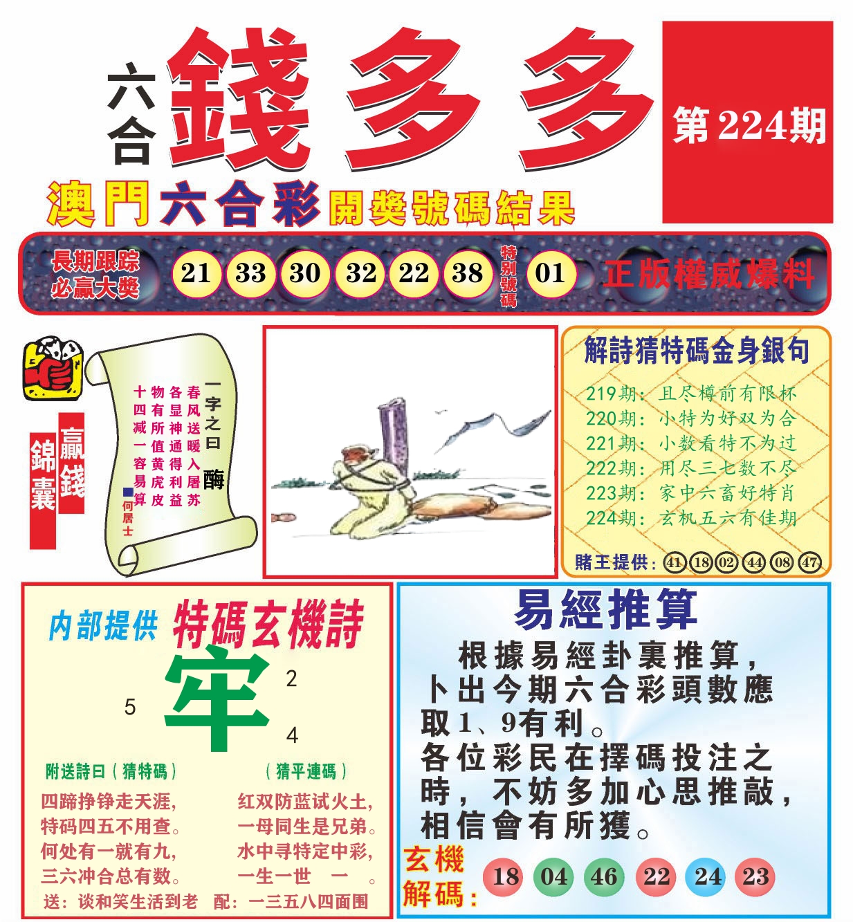 澳门钱多多B 第224期