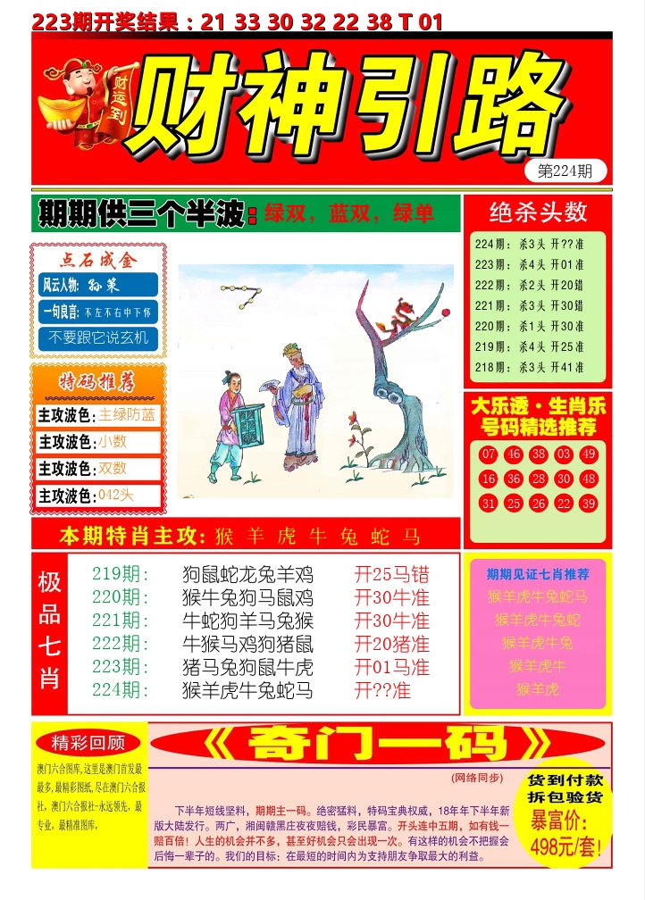 财神引路 第224期