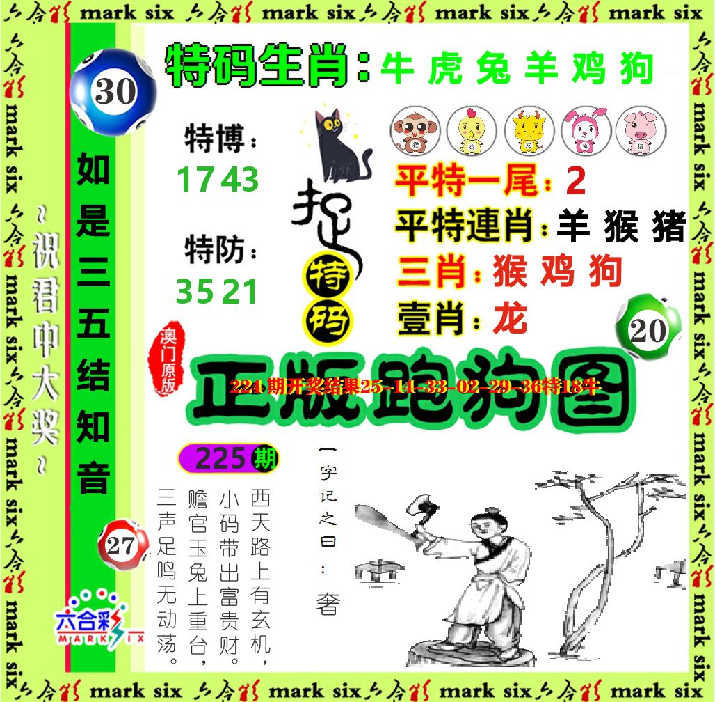 正版跑狗图 第225期