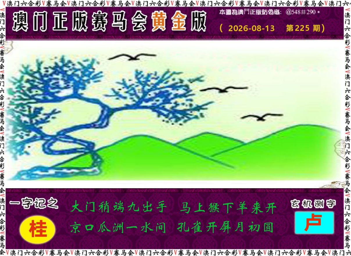 赛马会黄金版 第225期