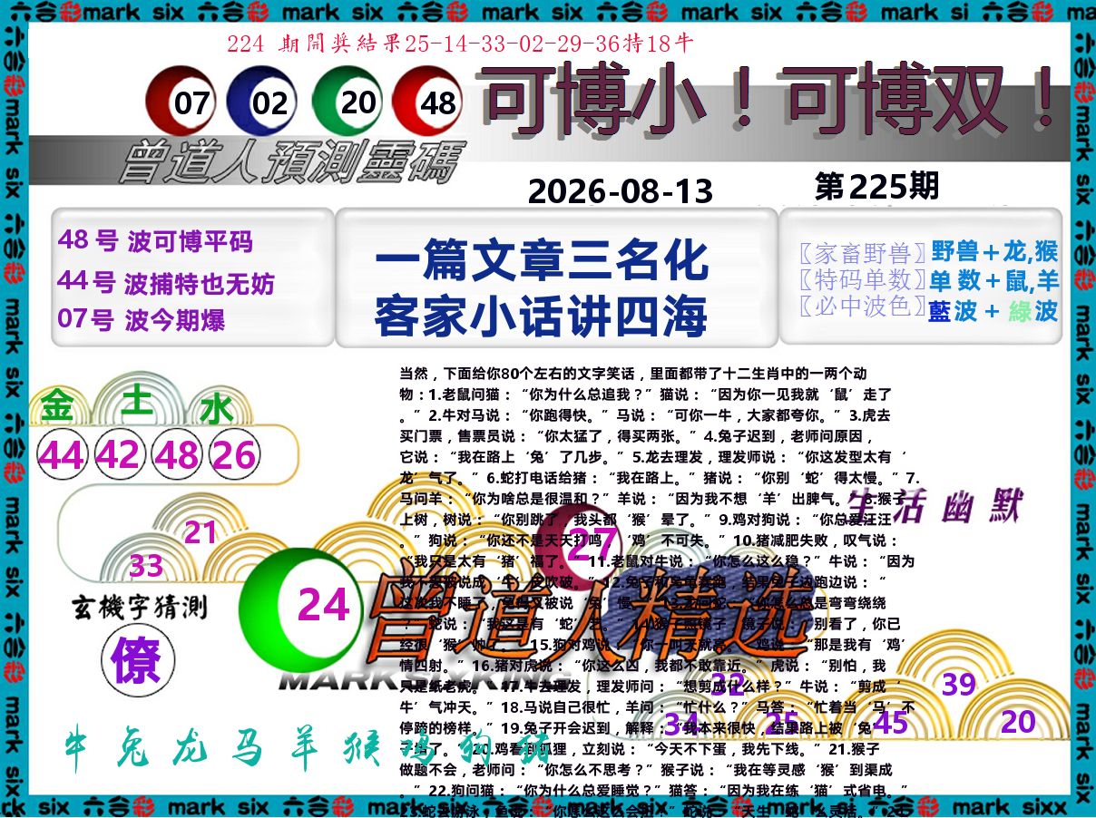 曾道人精选 第225期