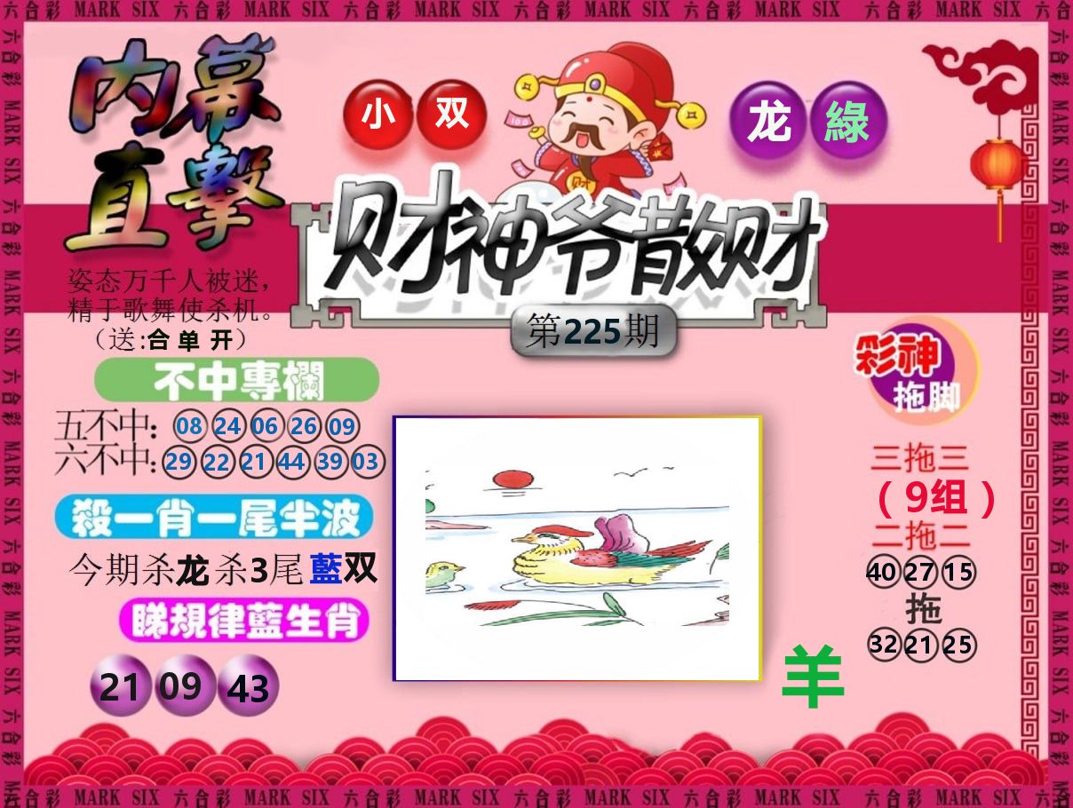 财神爷散财 第225期