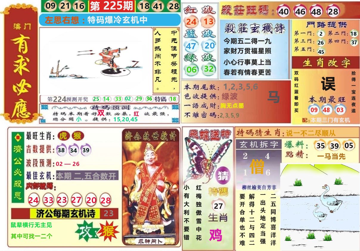 澳门有求必应 第225期
