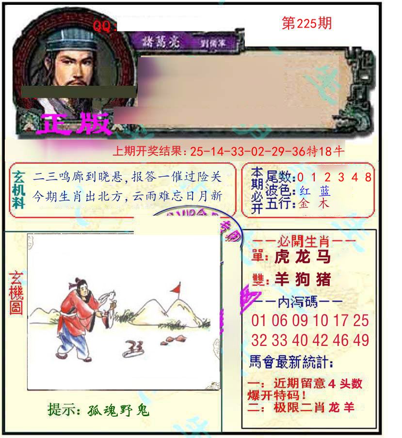 诸葛亮玄机 第225期