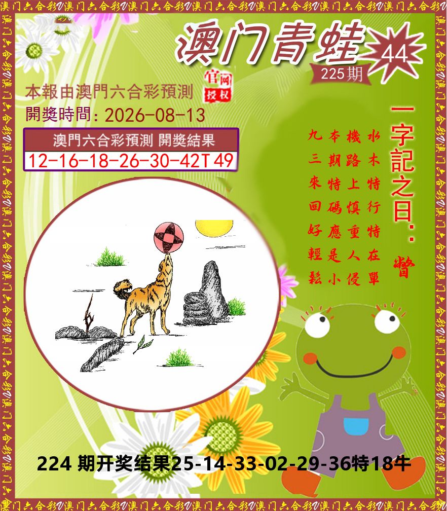 青蛙系列44 第225期