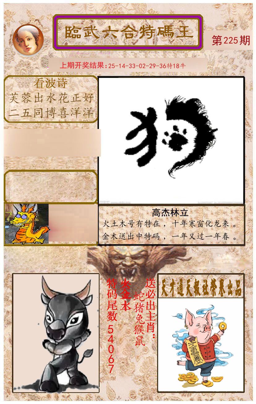 臨武六合特码王 第225期
