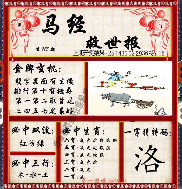 马经救世报 第225期