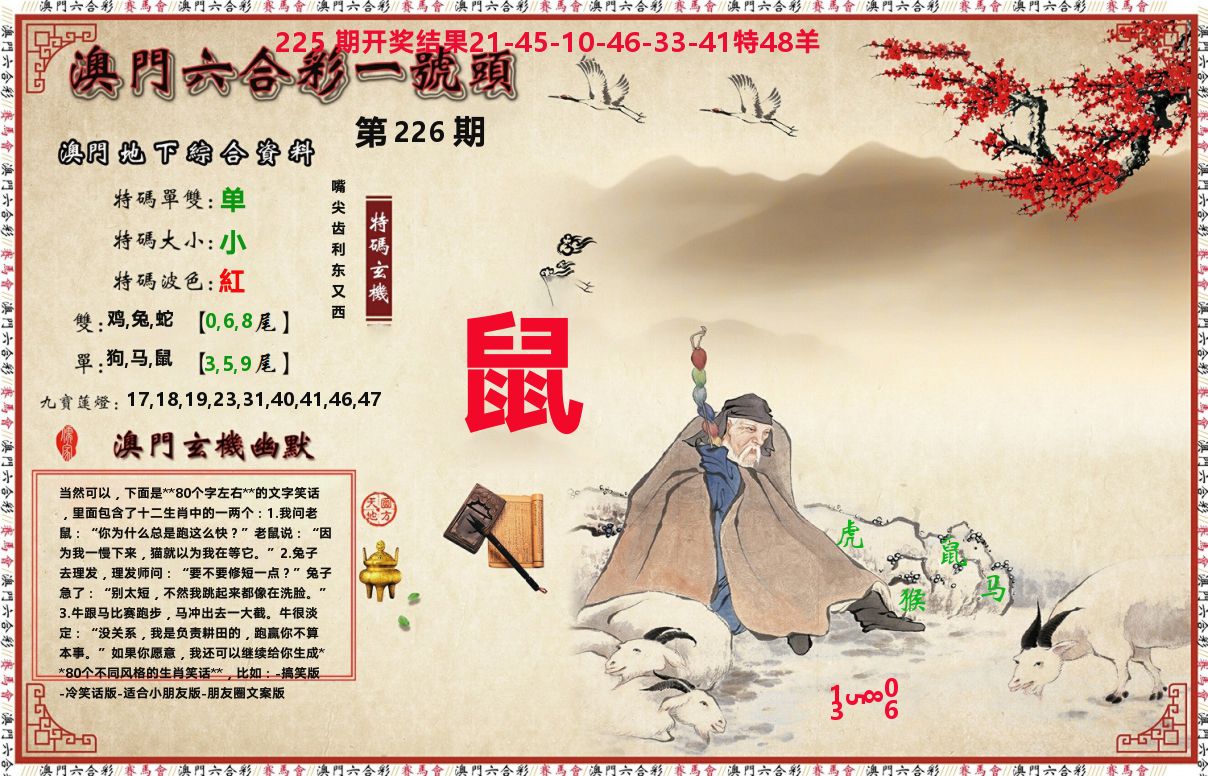 一号头 第226期