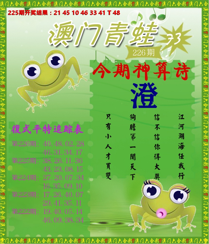 青蛙系列73 第226期