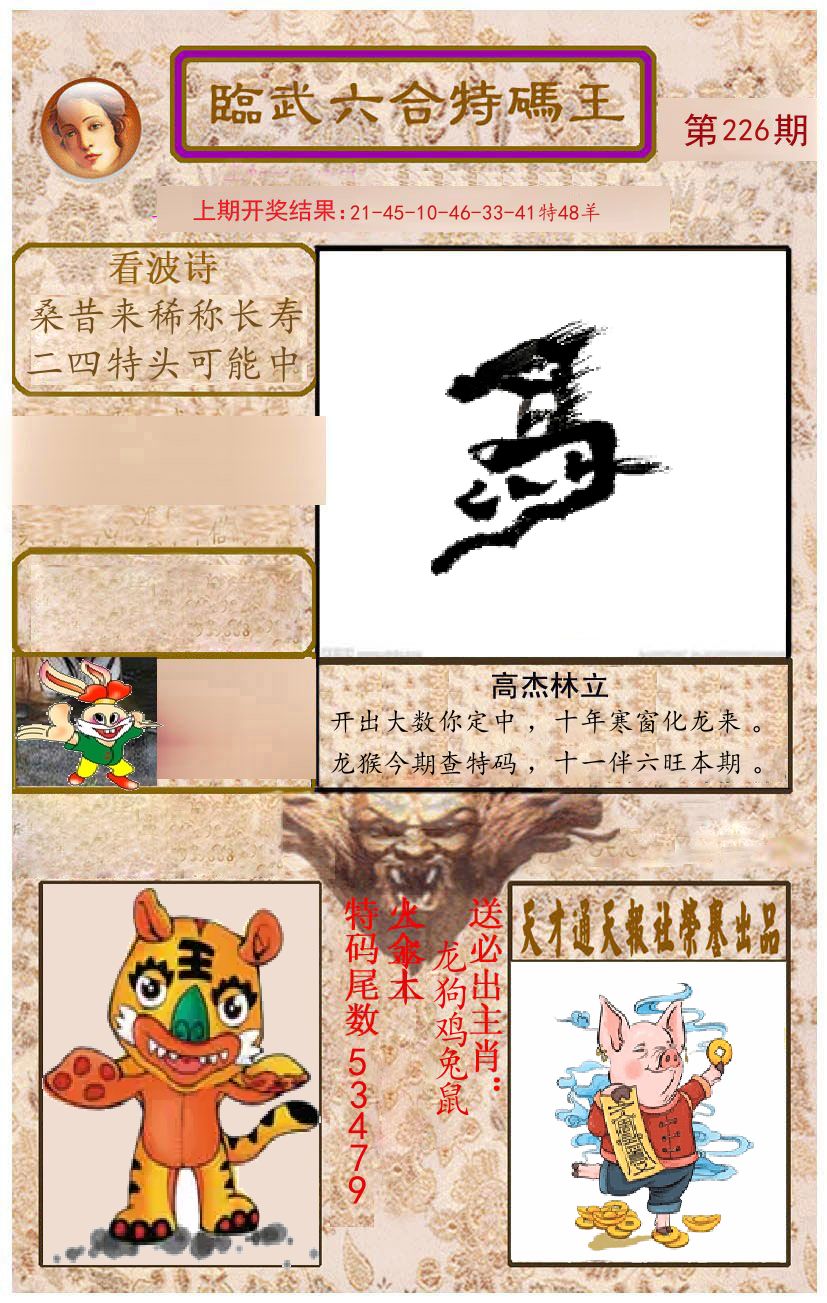 臨武六合特码王 第226期