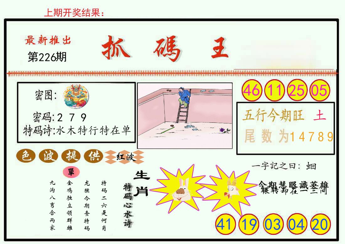 最新抓码王 第226期