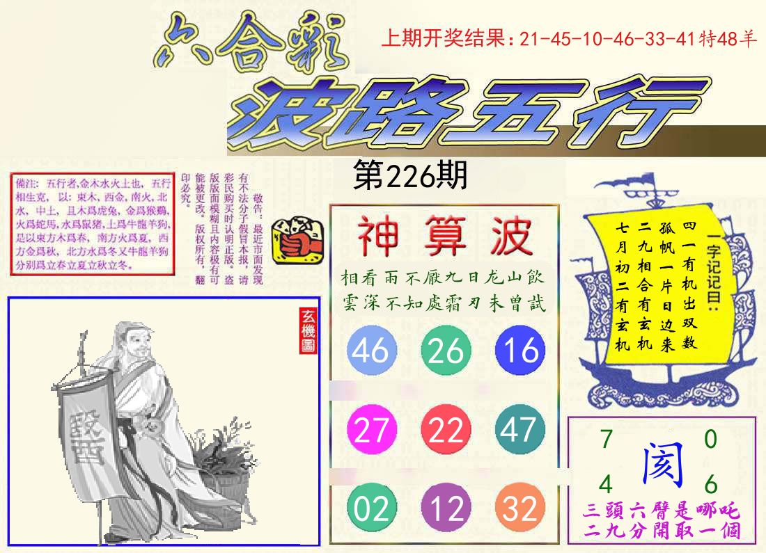波路五行 第226期