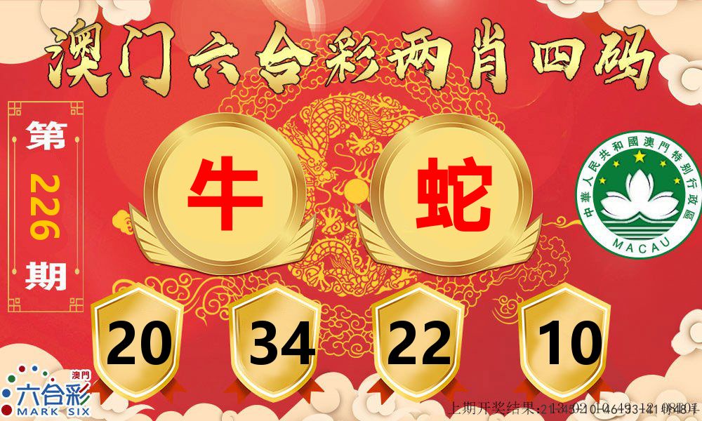 澳门两肖四码 第226期