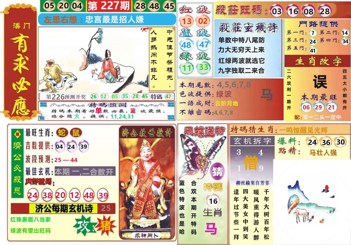 澳门有求必应 第227期