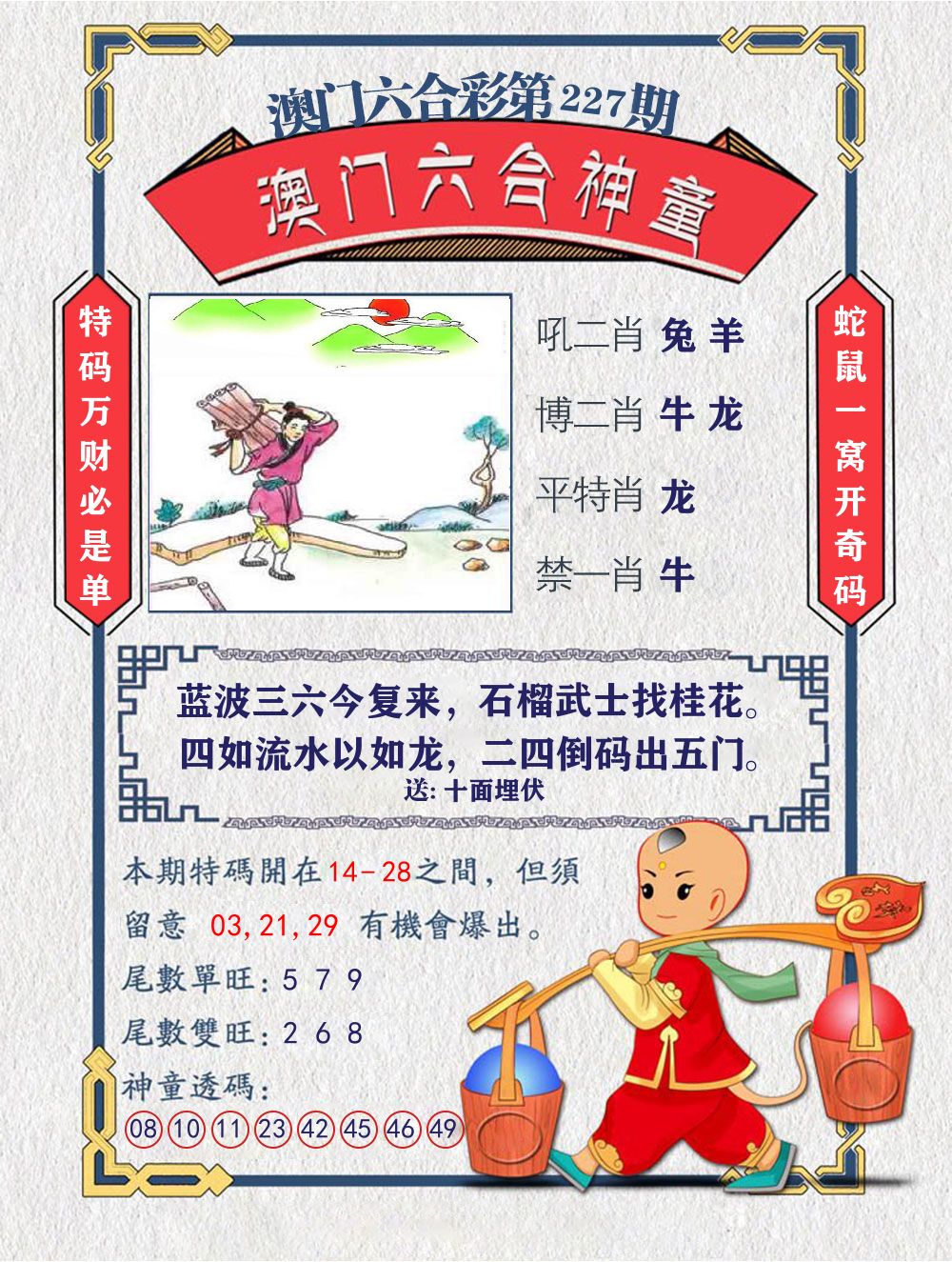 六合神童 第227期