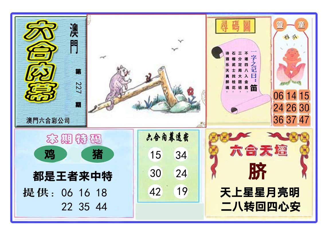 六合内幕 第227期