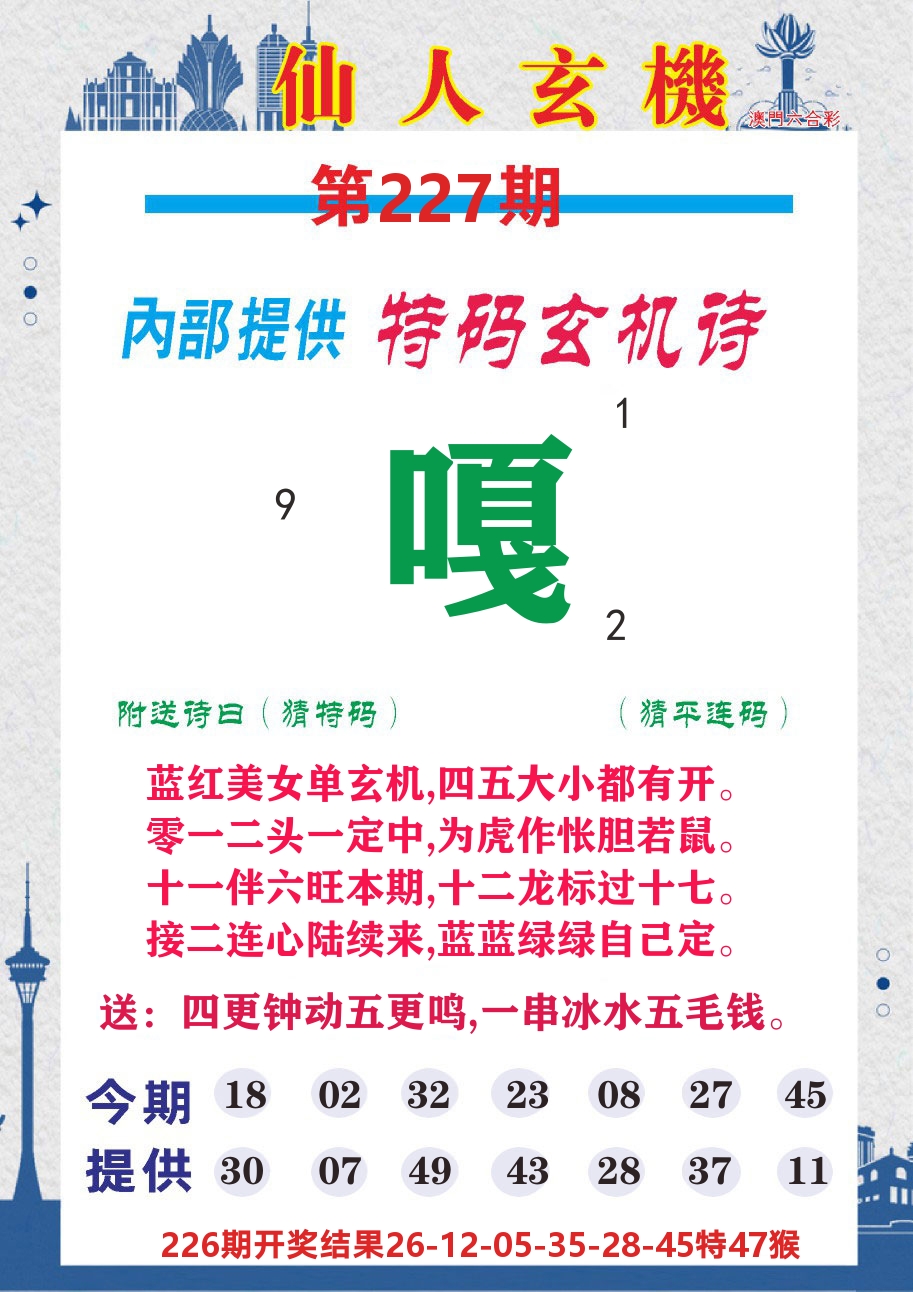 澳门钱多多D 第227期