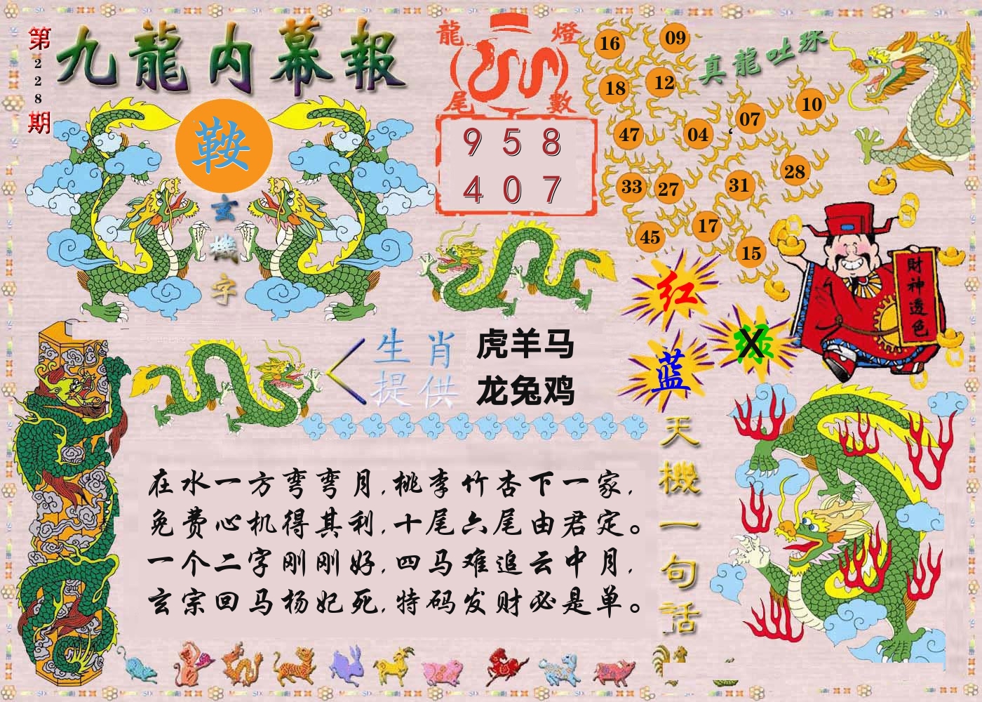 澳门内幕报 第228期
