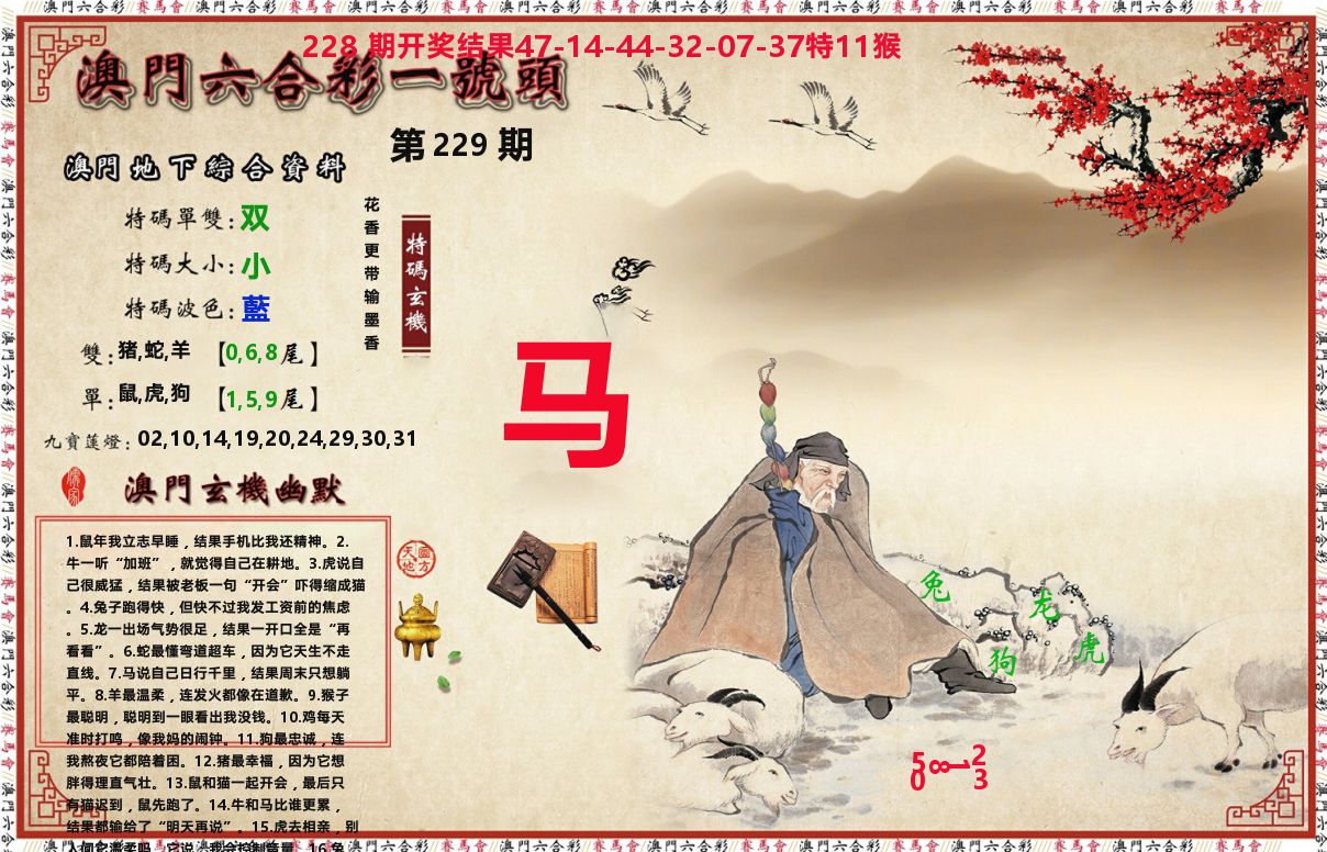 一号头 第229期