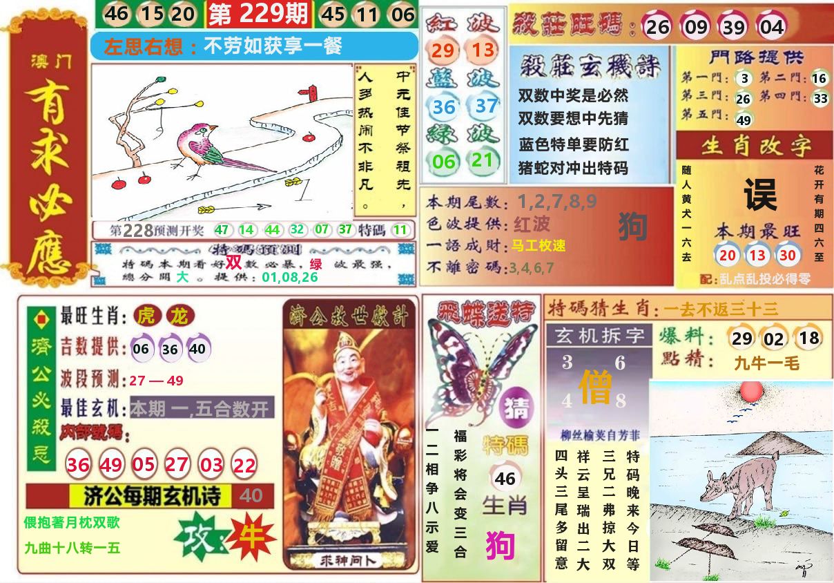 澳门有求必应 第229期