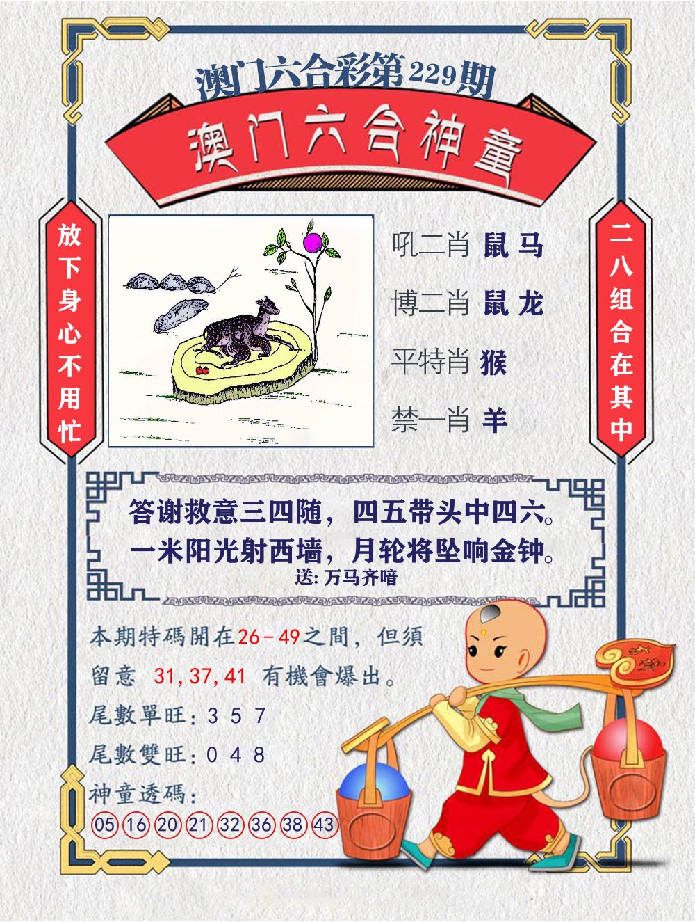 六合神童 第229期