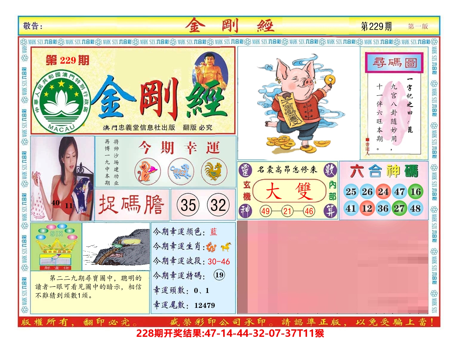 澳门金刚经 第229期