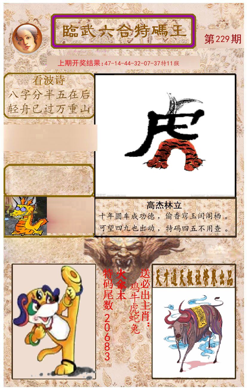 臨武六合特码王 第229期