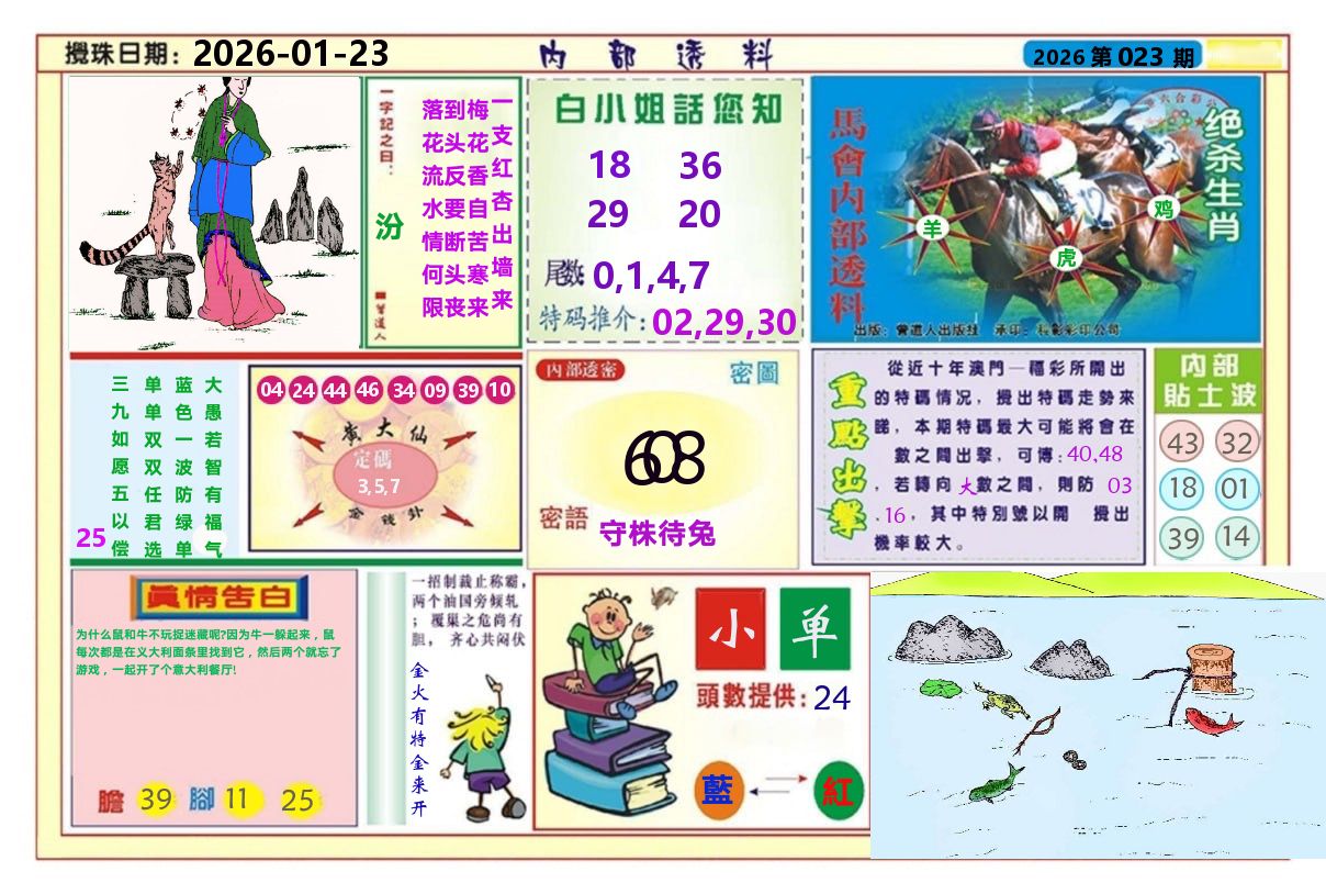 澳门内部透料A 第23期