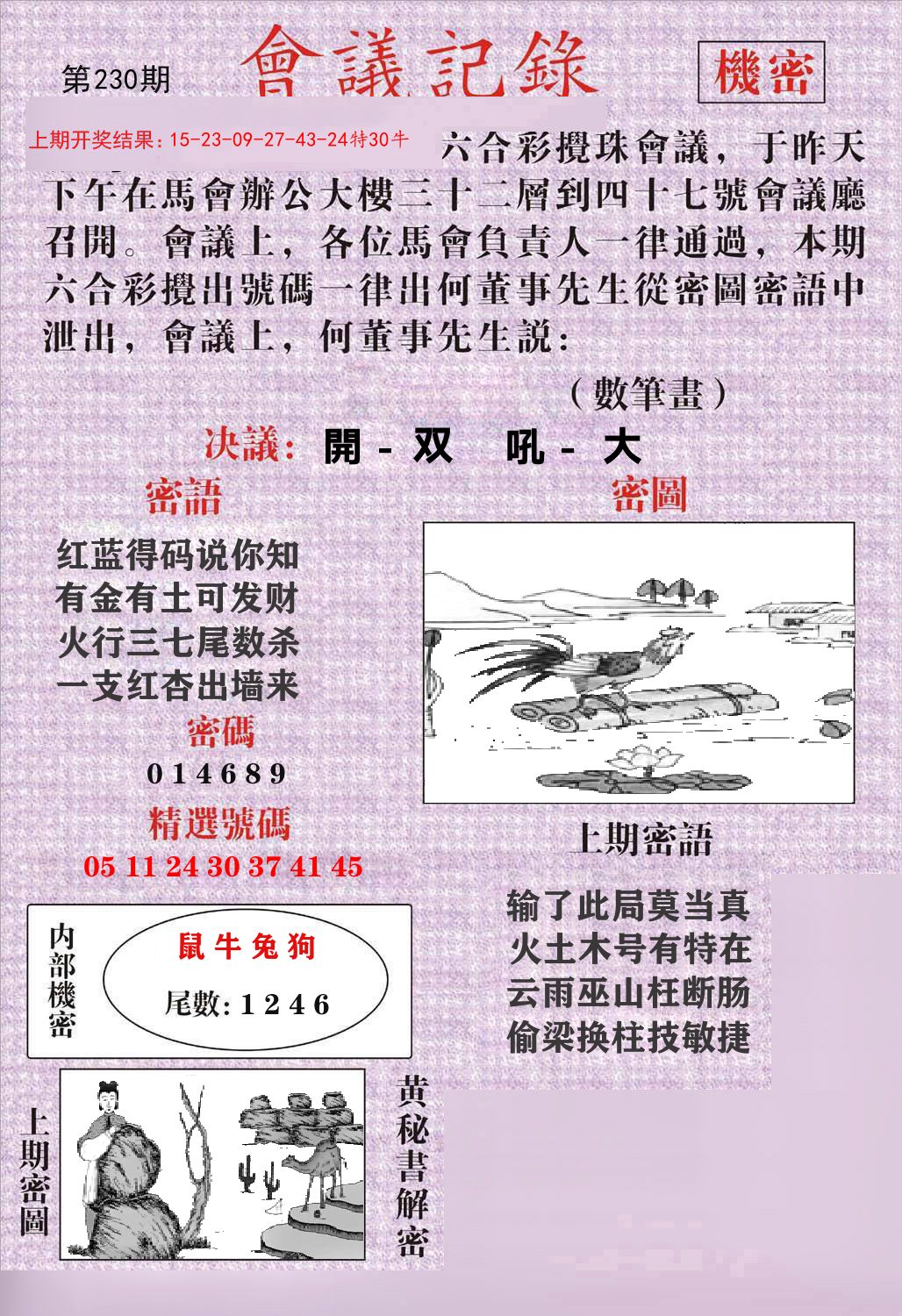 会议记录 第230期