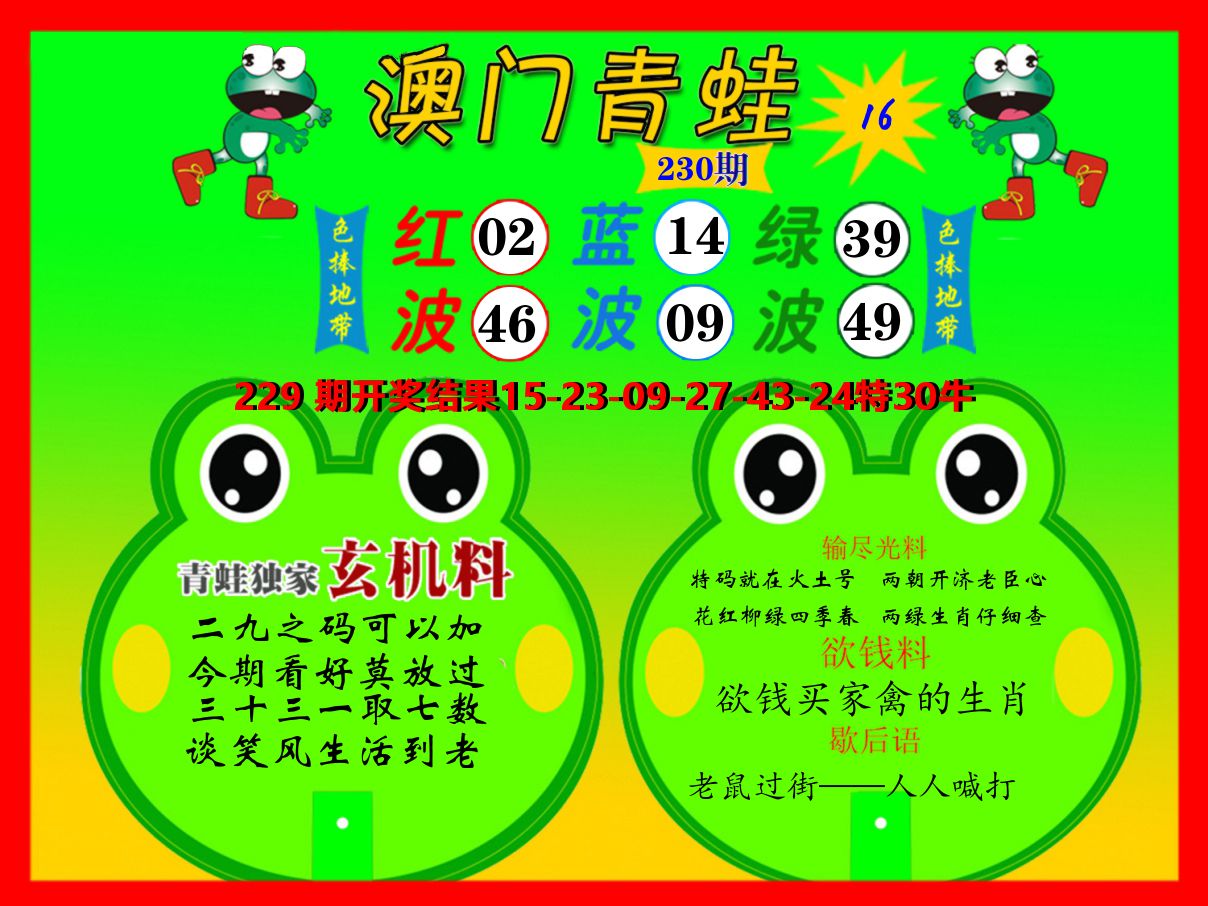 青蛙系列16 第230期